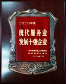 公司荣获“2020年度柯桥街道现代服务业发展十强企业”